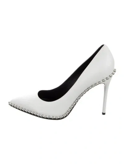 Pre-owned Alexander Wang Leather Pumps In White
