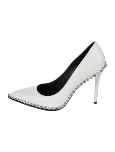 Pre-owned Alexander Wang Leather Pumps In White