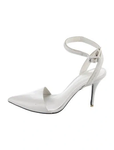 Pre-owned Alexander Wang Leather Pumps In White