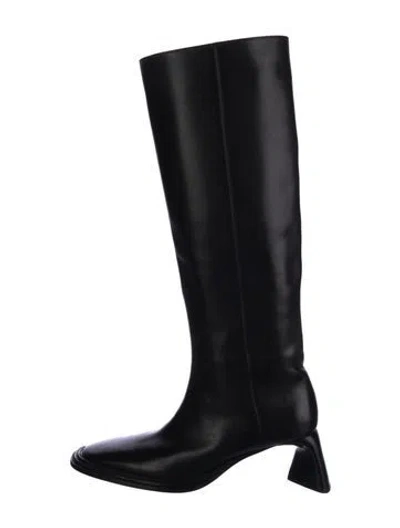 Pre-owned Alexander Wang Leather Riding Boots In Black