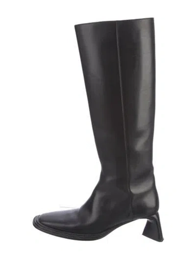 Pre-owned Alexander Wang Leather Riding Boots In Black