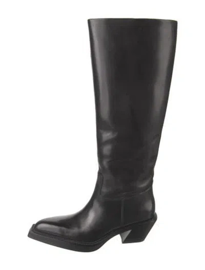 Pre-owned Alexander Wang Leather Riding Boots In Black
