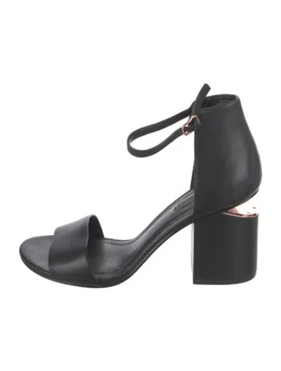 Pre-owned Alexander Wang Leather Sandals In Black