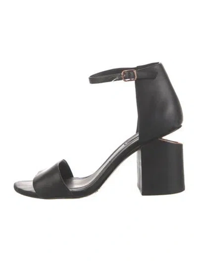 Pre-owned Alexander Wang Leather Sandals In Black