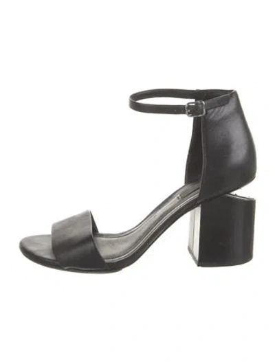 Pre-owned Alexander Wang Leather Sandals In Black