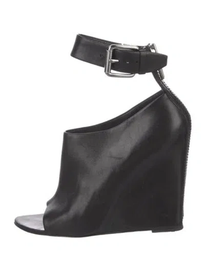 Pre-owned Alexander Wang Leather Sandals In Black