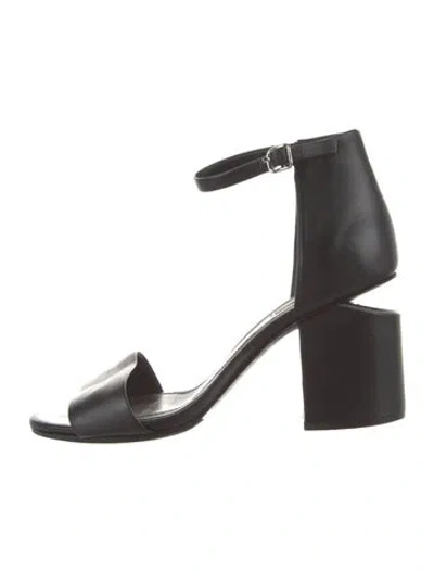 Pre-owned Alexander Wang Leather Sandals In Black