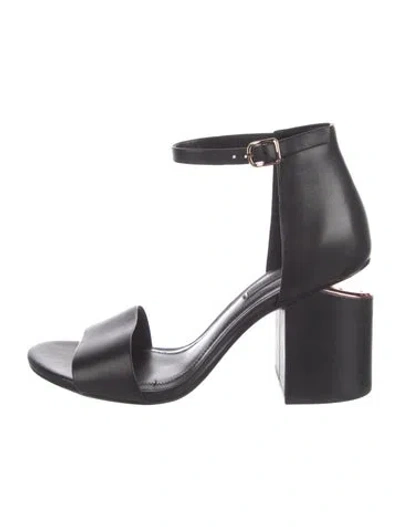 Pre-owned Alexander Wang Leather Sandals In Black