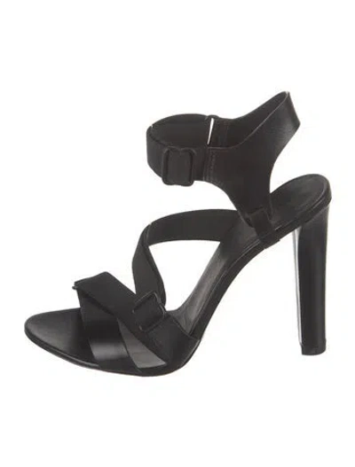Pre-owned Alexander Wang Leather Sandals In Black