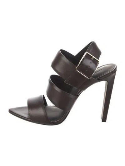 Pre-owned Alexander Wang Leather Sandals In Black