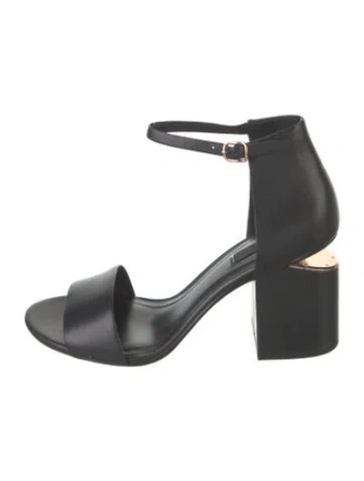 Pre-owned Alexander Wang Leather Sandals In Black