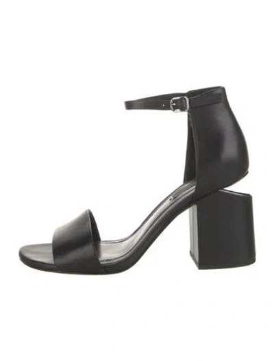 Pre-owned Alexander Wang Leather Sandals In Black