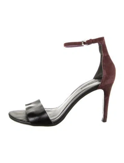 Pre-owned Alexander Wang Leather Sandals In Burgundy