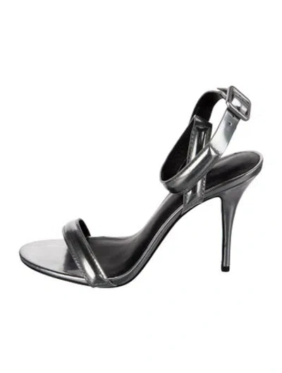 Pre-owned Alexander Wang Leather Sandals In Silver