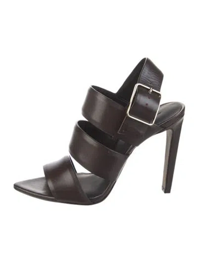 Pre-owned Alexander Wang Leather Sandals W/ Tags In Black