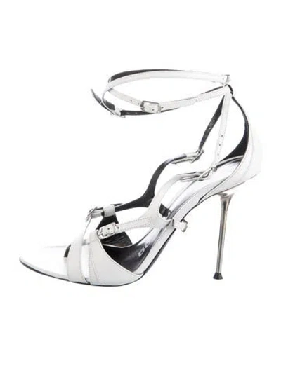 Pre-owned Alexander Wang Leather Sandals In White