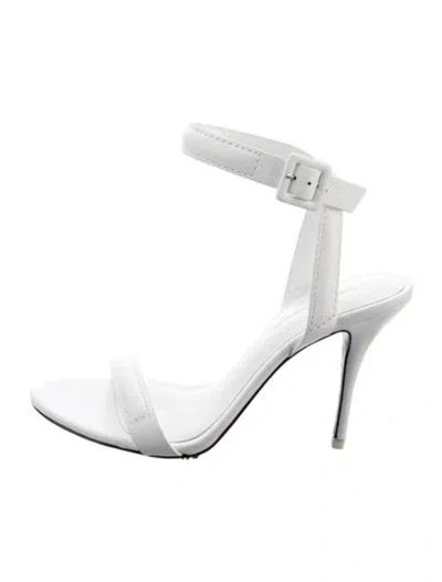 Pre-owned Alexander Wang Leather Sandals In White