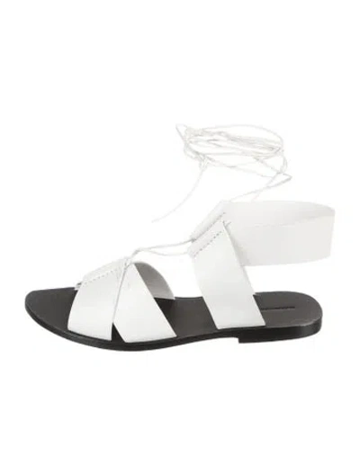 Pre-owned Alexander Wang Leather Sandals In White