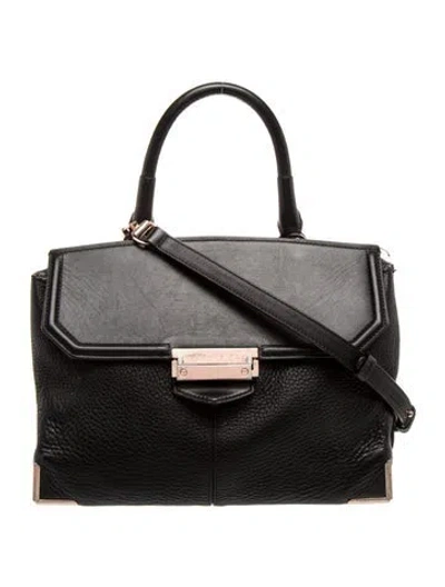 Pre-owned Alexander Wang Leather Shoulder Bag In Black