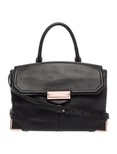 Pre-owned Alexander Wang Leather Shoulder Bag In Black