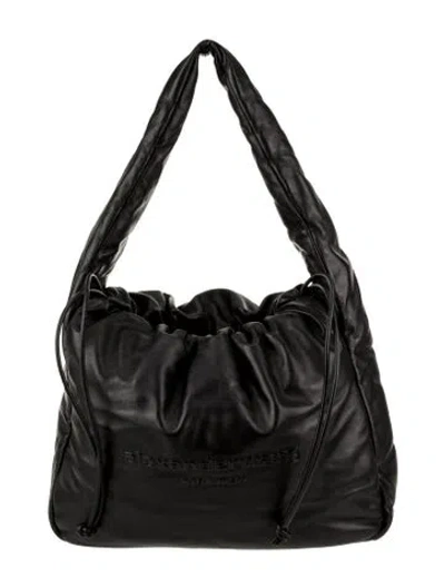 Pre-owned Alexander Wang Leather Shoulder Bag In Black