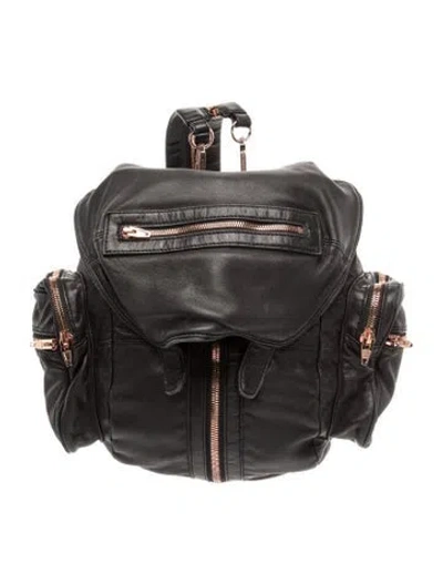 Pre-owned Alexander Wang Leather Shoulder Bag In Black