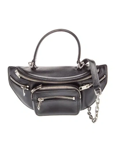 Pre-owned Alexander Wang Leather Shoulder Bag In Black