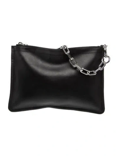 Pre-owned Alexander Wang Leather Shoulder Bag In Black