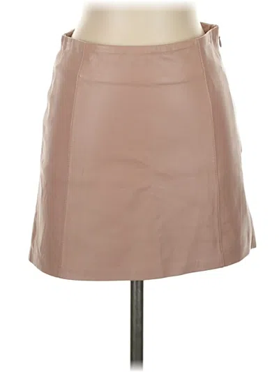 Pre-owned Alexander Wang Leather Skirt In Tan
