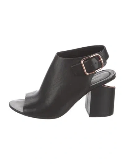 Pre-owned Alexander Wang Leather Slingback Pumps In Gray