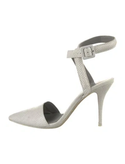 Pre-owned Alexander Wang Leather Slingback Pumps In White