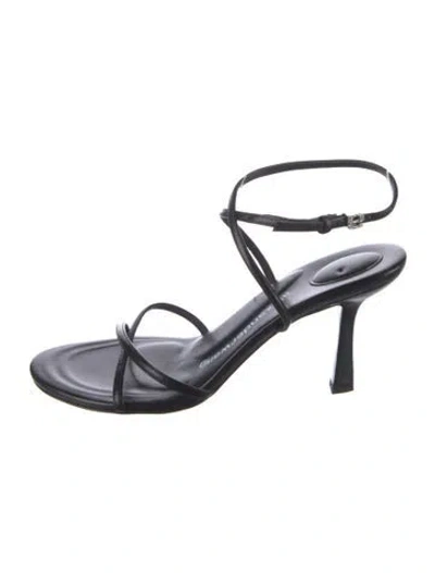 Pre-owned Alexander Wang Leather Slingback Sandals In Black