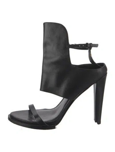 Pre-owned Alexander Wang Leather Slingback Sandals In Black