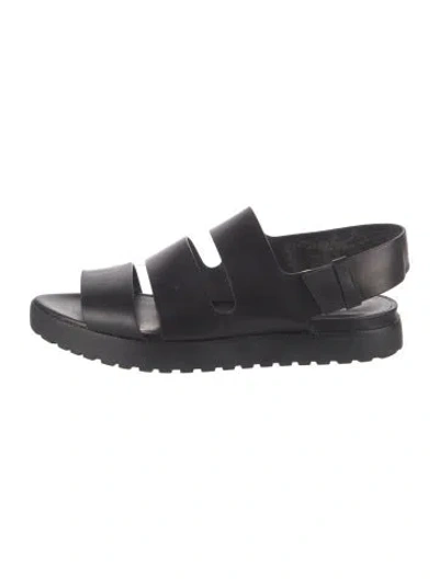 Pre-owned Alexander Wang Leather Slingback Sandals In Black