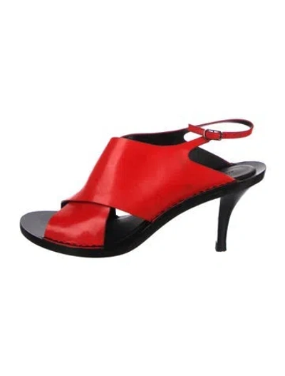 Pre-owned Alexander Wang Leather Slingback Sandals In Red