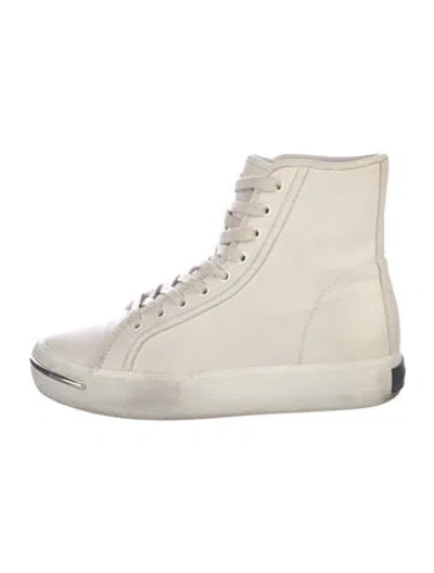 Pre-owned Alexander Wang Leather Sneakers In Neutral