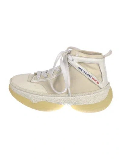 Pre-owned Alexander Wang Leather Sneakers In Neutral