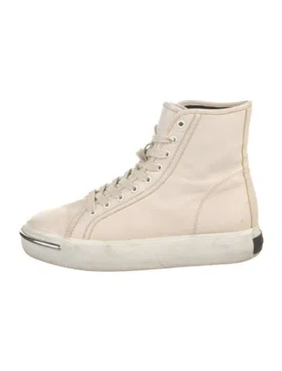 Pre-owned Alexander Wang Leather Sneakers In Neutrals