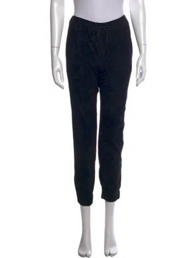 Pre-owned Alexander Wang Leather Straight Leg Pants In Black