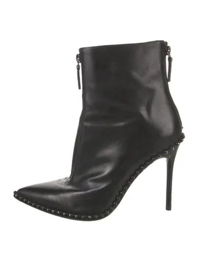 Pre-owned Alexander Wang Leather Studded Accents Boots In Black
