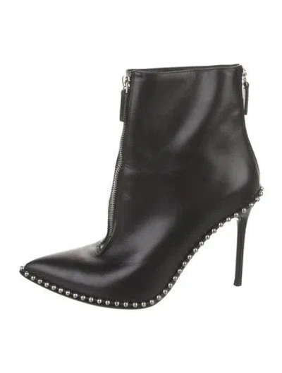 Pre-owned Alexander Wang Leather Studded Accents Boots In Black