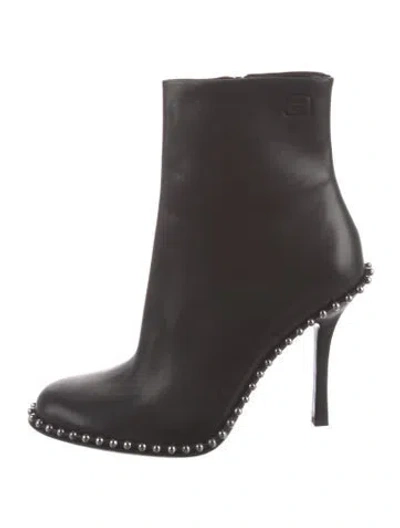 Pre-owned Alexander Wang Leather Studded Accents Boots In Black