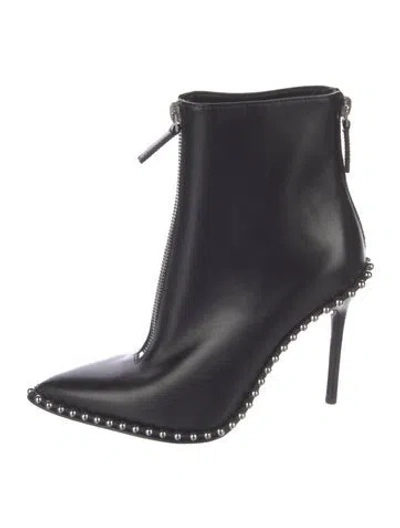 Pre-owned Alexander Wang Leather Studded Accents Boots In Blue