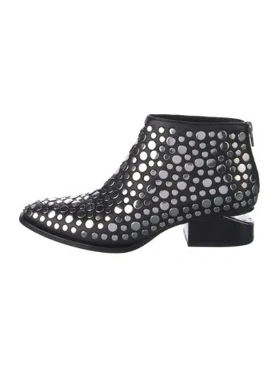 Pre-owned Alexander Wang Leather Studded Accents Boots In Multi