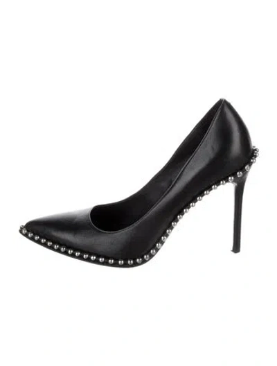 Pre-owned Alexander Wang Leather Studded Accents Pumps In Black
