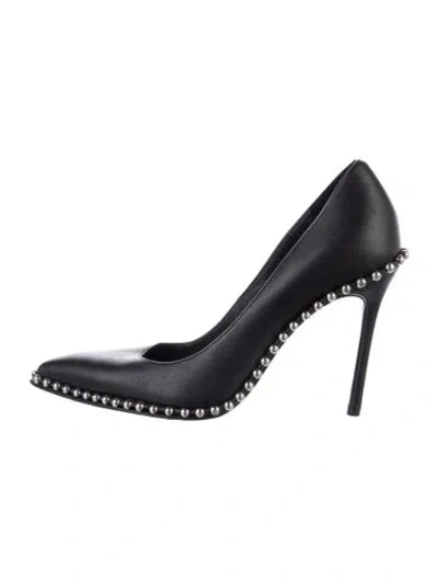 Pre-owned Alexander Wang Leather Studded Accents Pumps In Black