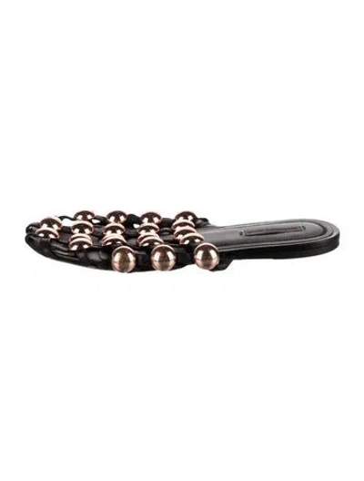 Pre-owned Alexander Wang Leather Studded Accents Slides