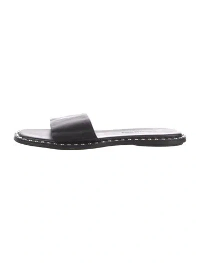 Pre-owned Alexander Wang Leather Studded Accents Slides In Multi
