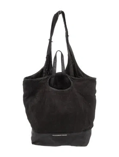 Pre-owned Alexander Wang Leather Top Handle Bag In Black