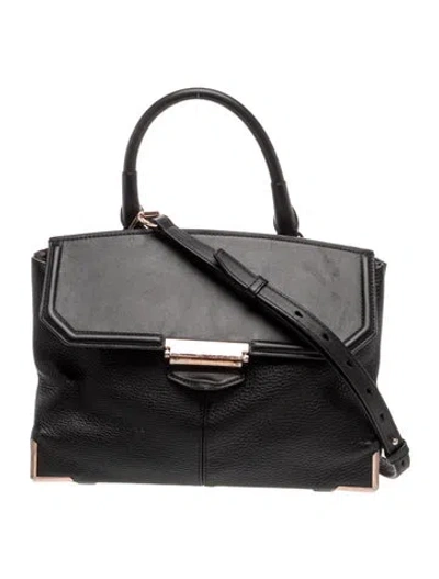 Pre-owned Alexander Wang Leather Top Handle Bag In Black